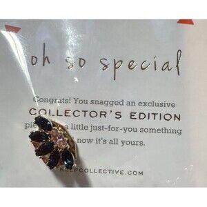KEEP Collective Blue Petal Flower Gold Collector's Edition Charm Slider NIP